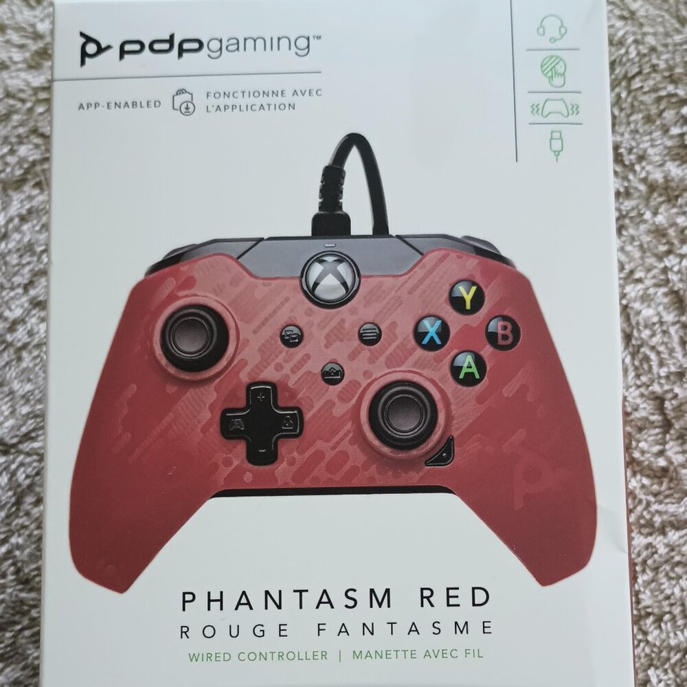 PDP Gaming Phantasm Red wired controller for Xbox